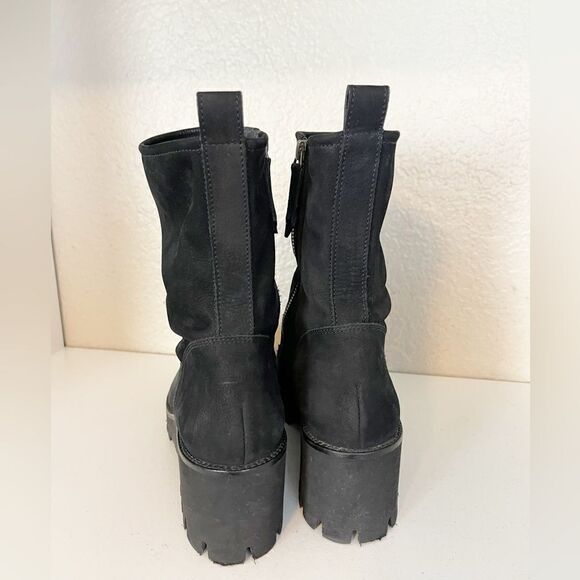 Paul Green Newbury black Suede Chelsea black platform combat Boots. US 9 - Picture 7 of 11